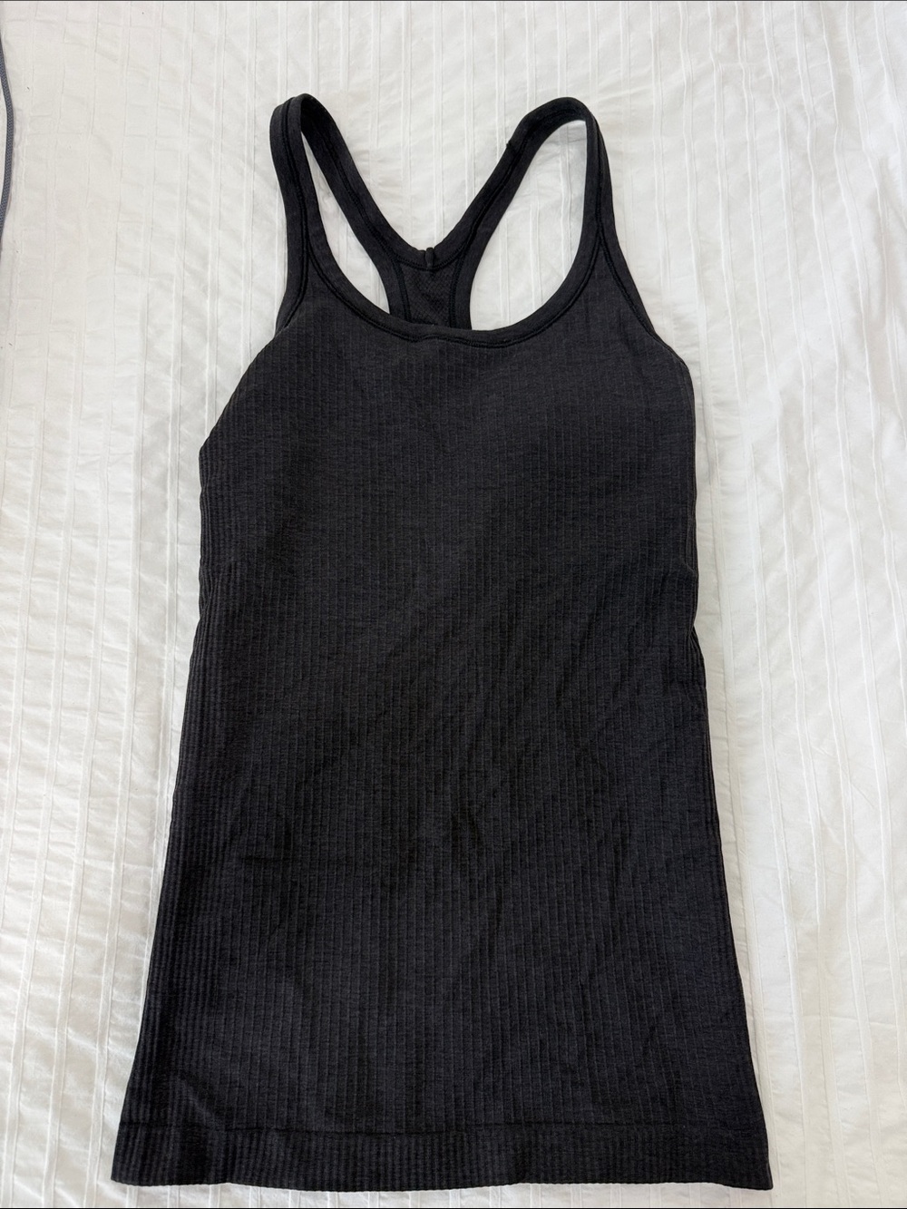 lululemon athletica Black Ribbed Racerback Tank
